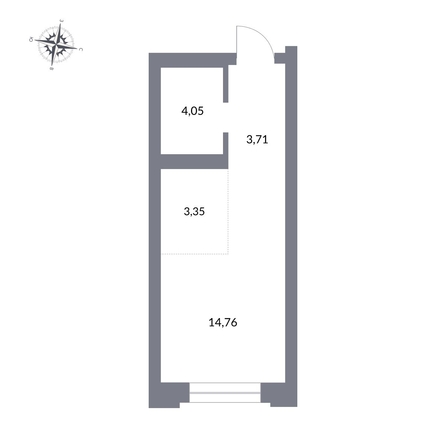 
   Продам студию, 25.9 м², Державина ул, 50

. Фото 1.