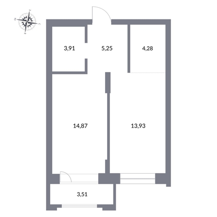 
   Продам 2-комнатную, 44 м², Державина ул, 50

. Фото 1.