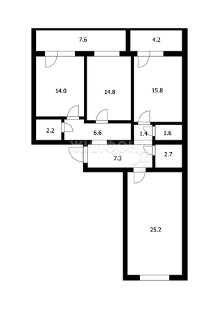 
   Продам 3-комнатную, 91.6 м², Титова ул, 253/3

. Фото 22.