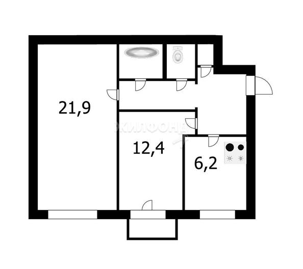 
   Продам комнату, 21.9 м², Промышленная ул, 1а

. Фото 1.