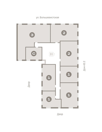 
   Продам 3-комнатную, 123.2 м², Европейский берег, дом 44

. Фото 1.