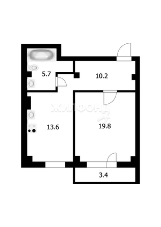 
   Продам 1-комнатную, 49.3 м², Герцена ул, 1/2

. Фото 14.