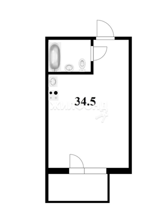 
   Продам студию, 34.5 м², Согласия ул, 2

. Фото 9.