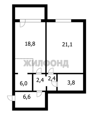 
  Продается 2-комн. квартира, 62 м², ЖК На Снежиной
. Фото 15.