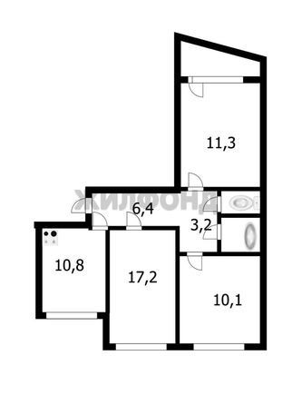 
   Продам 3-комнатную, 62.6 м², Троллейная ул, 18

. Фото 32.