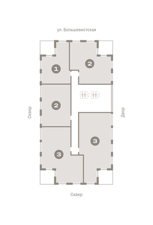 
   Продам 2-комнатную, 63.8 м², Европейский берег, дом 44

. Фото 1.