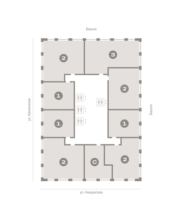 
   Продам 2-комнатную, 65.34 м², Мылзавод, дом 9

. Фото 1.