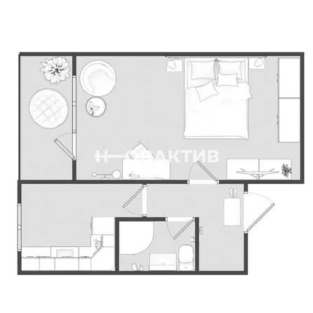 
   Продам 1-комнатную, 29 м², Учительская ул, 17/1

. Фото 4.