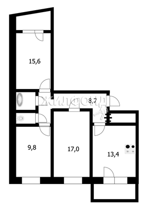 
   Продам 3-комнатную, 73 м², Гребенщикова ул, 14

. Фото 15.