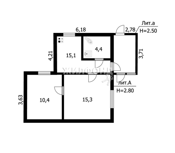 
   Продам дом, 66.5 м², Новосибирск

. Фото 11.