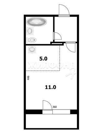 
   Продам студию, 23 м², Фадеева ул, 66/8

. Фото 8.