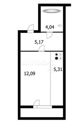 
   Продам студию, 26.8 м², Игарская ул, 33

. Фото 12.