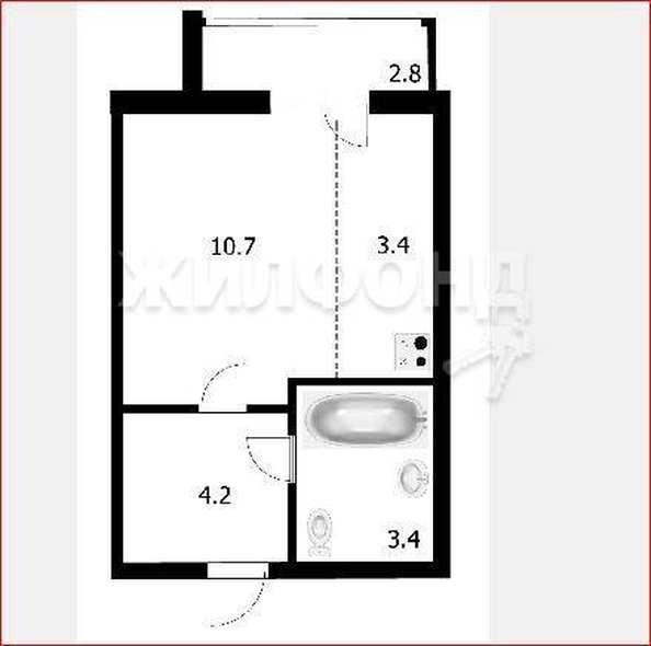 
   Продам студию, 21 м², Заслонова ул, 13/8

. Фото 8.