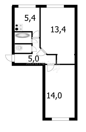 
   Продам 2-комнатную, 43.7 м², Бориса Богаткова ул, 245

. Фото 21.