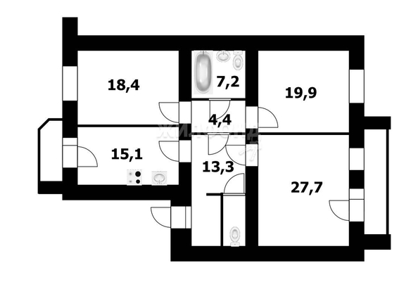 
   Продам 3-комнатную, 112.2 м², Толстого ул, 5

. Фото 16.