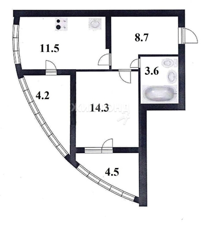 
   Продам 1-комнатную, 38.1 м², Кавалерийская ул, 3/1

. Фото 23.