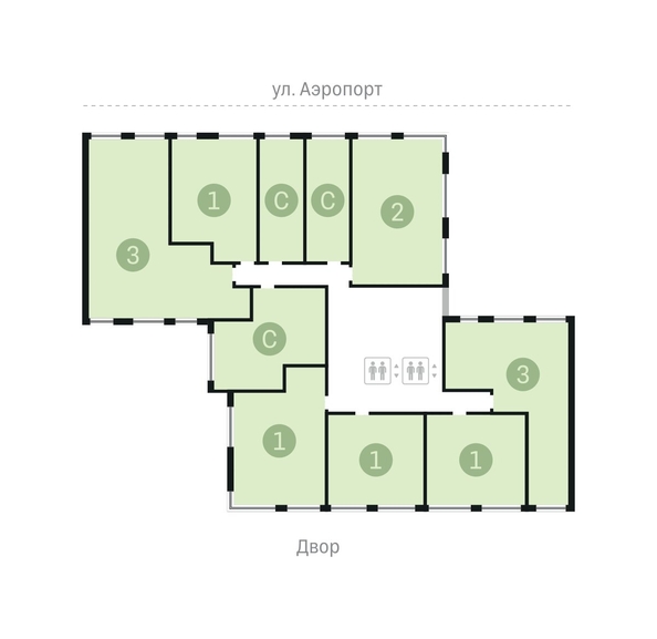 
   Продам 1-комнатную, 49.5 м², Авиатор, дом 1-2

. Фото 9.