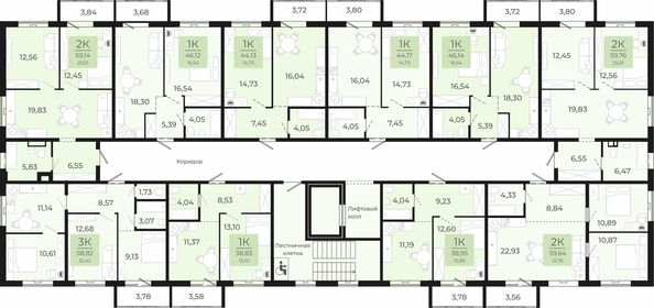 
   Продам 1-комнатную, 44.13 м², Новый парк, II этап дом 2

. Фото 1.