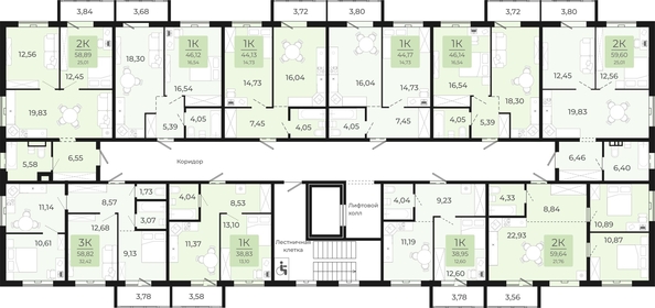 
   Продам 1-комнатную, 38.83 м², Новый парк, II этап дом 2

. Фото 1.