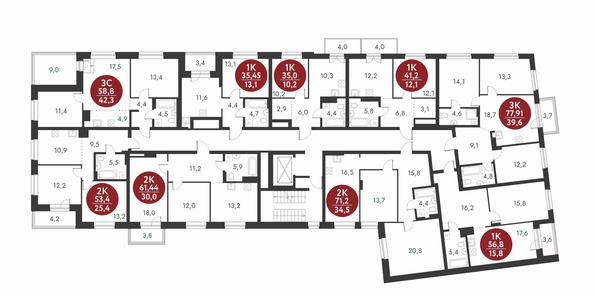 
  Продается 2-комн. квартира, 61.28 м², ЖК Скандинавские кварталы, дом 1
. Фото 2.