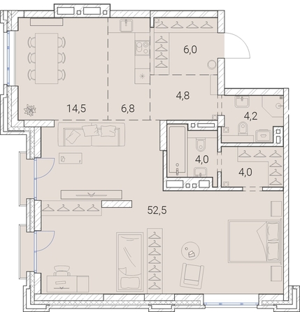 
  Продается 1-комн. квартира, 96.8 м², ЖК Тайм Сквер
. Фото 38.