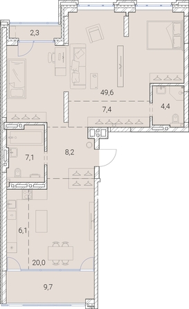 
  Продается 1-комн. квартира, 114.8 м², ЖК Тайм Сквер
. Фото 38.
