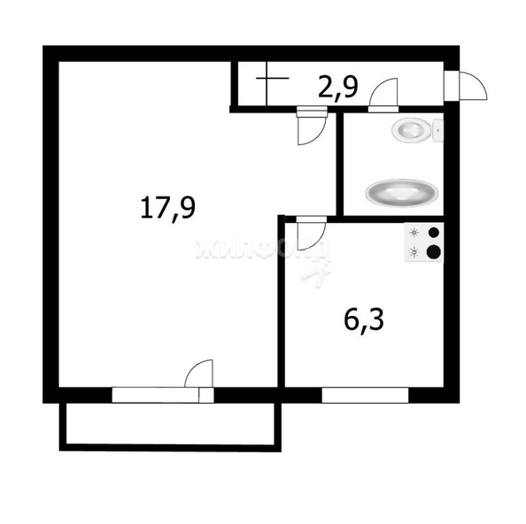 
   Продам 1-комнатную, 30.9 м², 1-я Механическая ул, 13

. Фото 16.