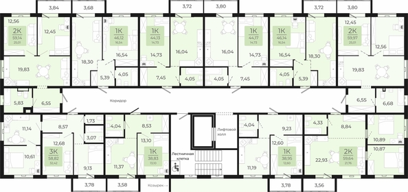 
   Продам 1-комнатную, 38.95 м², Новый парк, II этап дом 2

. Фото 1.