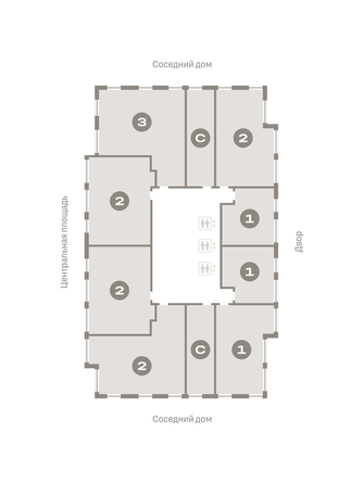 
   Продам 2-комнатную, 66.87 м², Европейский берег, дом 45

. Фото 1.