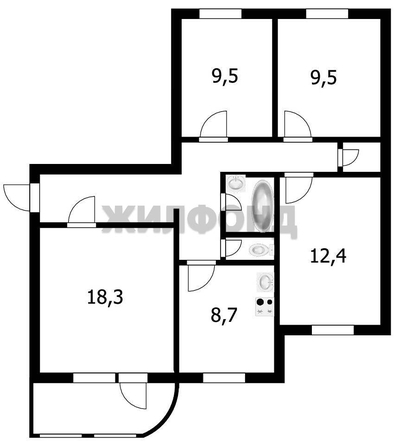 
  Продается 4-комн. квартира 78.3 м². Фото 25.