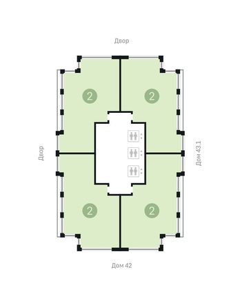 
   Продам 2-комнатную, 154.5 м², Европейский берег, дом 43-2

. Фото 11.