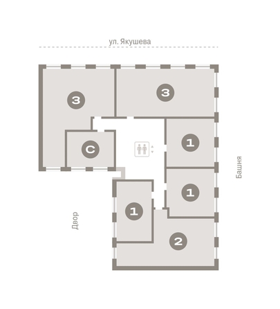 
   Продам студию, 32.58 м², На Декабристов, дом 6-2

. Фото 16.