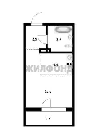 
   Продам студию, 21.6 м², Фадеева ул, 66/3

. Фото 7.