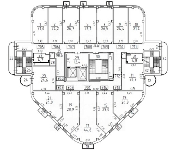 
  Сдается офис, 498 м², Бульварная ул, д. 7
. Фото 2.