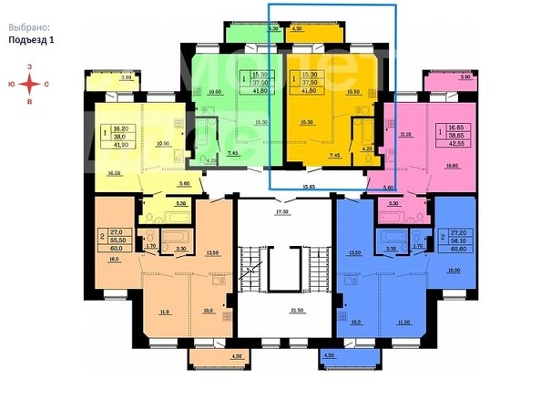 
   Продам 1-комнатную, 41.8 м², Малиновского, дом 16, корпус 2, этап 1

. Фото 7.