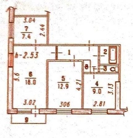 
   Продам 3-комнатную, 57.3 м², Калинина ул, 12

. Фото 9.