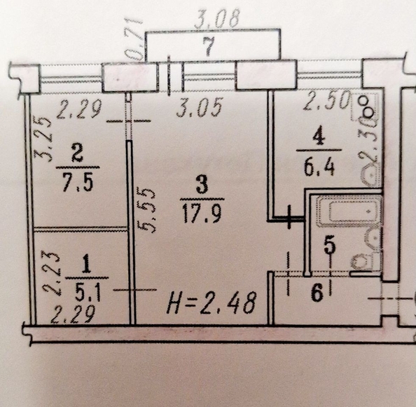 
   Продам 2-комнатную, 43 м², Петухова б-р, 5

. Фото 7.