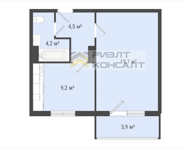 
   Продам 1-комнатную, 39 м², 1 Мая ул, 18к2

. Фото 1.