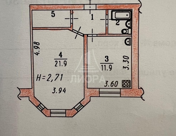 
   Продам 1-комнатную, 48.8 м², Физкультурная ул, 6к1

. Фото 3.