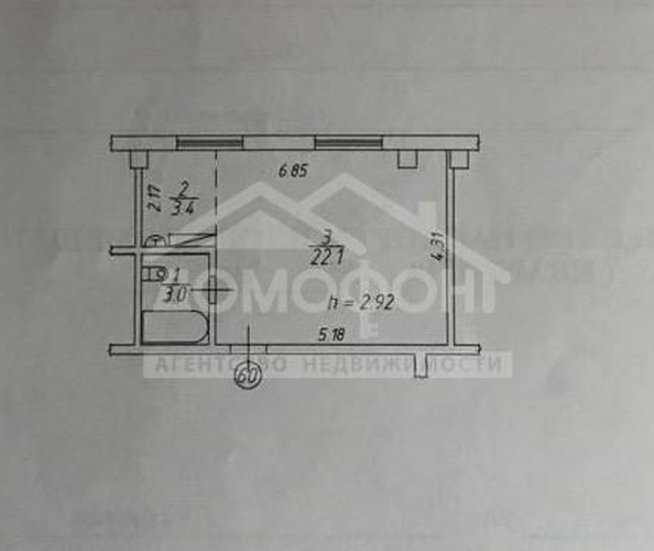 
   Продам 1-комнатную, 28.5 м², Учхозная 2-я ул, 4к1

. Фото 8.