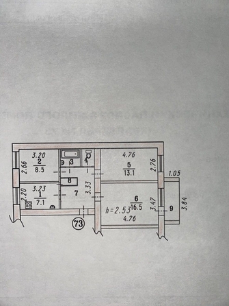 
   Продам 3-комнатную, 58.7 м², Циолковского ул, 6/1

. Фото 4.