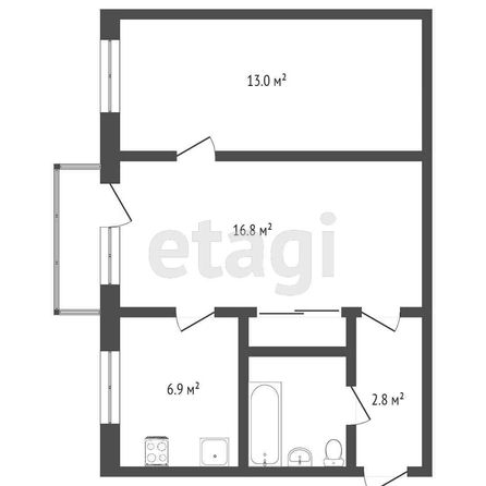 
  Продается 2-комн. квартира, 45.1 м², Северная 27-я ул, д. 86
. Фото 5.