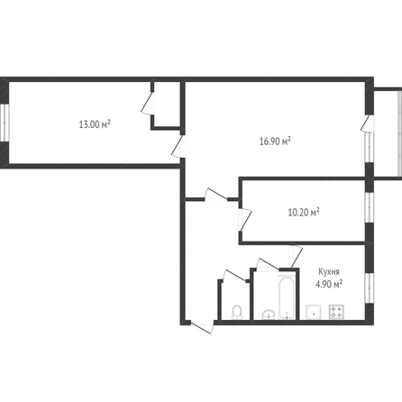 
  Продается 3-комн. квартира, 57.9 м², Сибмисовская ул, д. 14
. Фото 4.