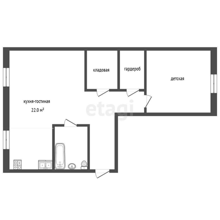 
  Продается 2-комн. квартира, 48.8 м², Олимпийская ул, д. 1
. Фото 5.