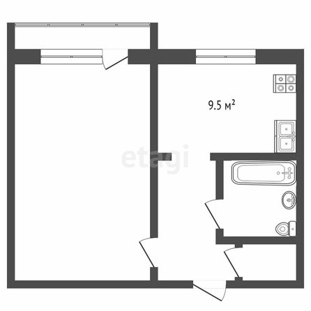 
  Продается 1-комн. квартира, 37.5 м², Башенный 1-й пер, д. 4
. Фото 5.
