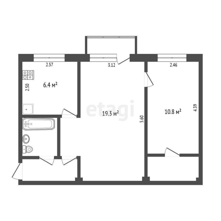 
  Продается 2-комн. квартира, 45 м², Моторостроителей ул, д. 24
. Фото 5.