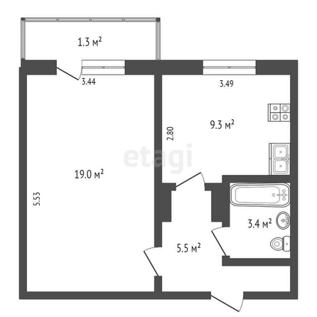 
  Продается 1-комн. квартира, 37 м², Краснознаменная ул, д. 26к4
. Фото 5.