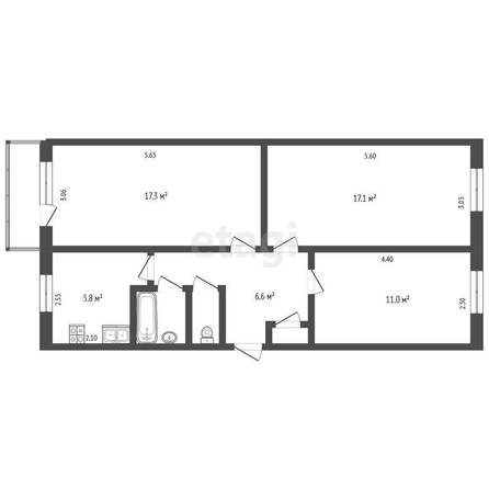 
  Продается 3-комн. квартира, 61.9 м², 75-й гвардейской бригады, д. 6
. Фото 5.