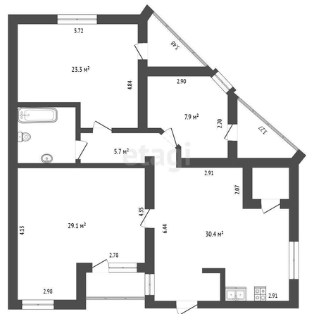 
  Продается 3-комн. квартира, 106 м², 22 Апреля ул, д. 37/1
. Фото 5.