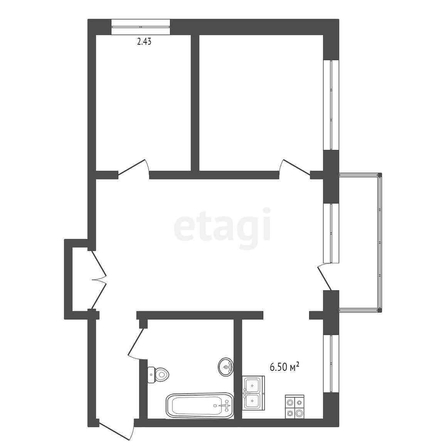 
  Продается 3-комн. квартира, 50.4 м², Ватутина ул, д. 6
. Фото 5.
